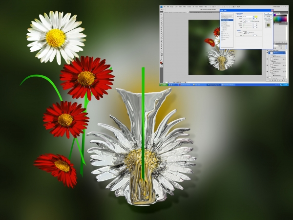 Creation of Daisy Vase: Step 4